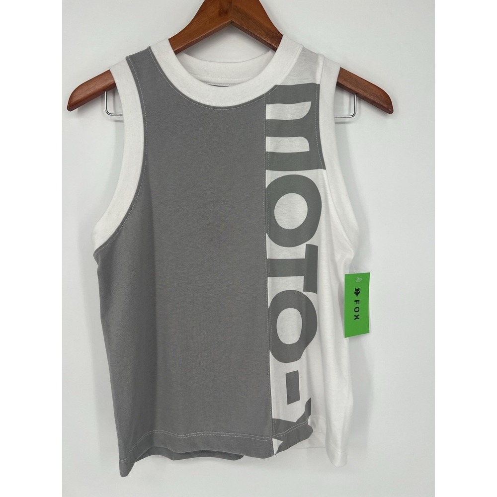 FOX WOMEN'S MOTO-X BLOCKED TANK‎ TOP WHITE SZ XS
